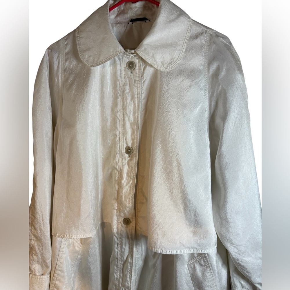 Utex  50 Light Weight White Collared Jacket Lined